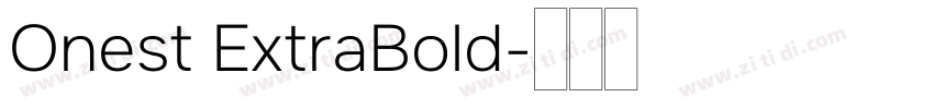 Onest ExtraBold字体转换